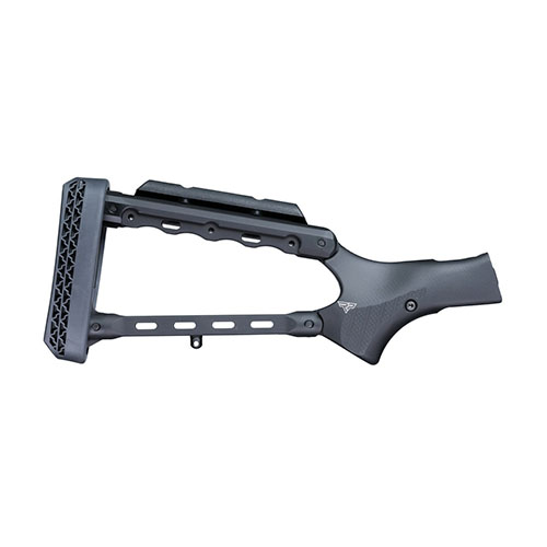 Der Henry Lever Supreme Tactical Stock bietet eine perfekte Ergonomie, unterstützt moderne Schießtechniken und ermöglicht vielseitige Montagen für Optiken und Zubehör.